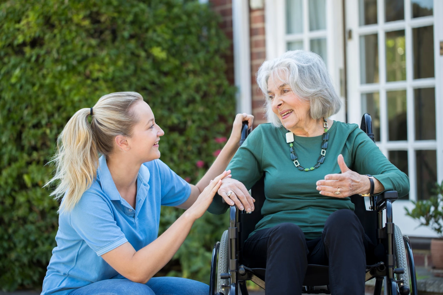 woman in wheelchair with her Focus Care Registered NDIS provider