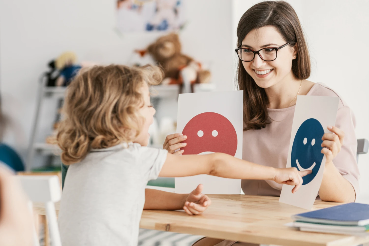 Medical Professional Testing Child for Autism